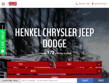 Tablet Screenshot of henkelchryslerjeepdodge.com